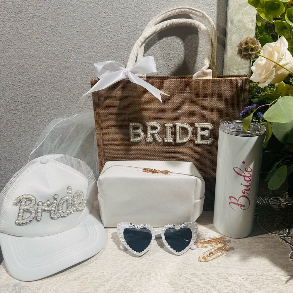 Bride Tote and Accessories Set